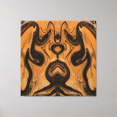 Toile Œuvre d'art murale unique en marbre abstrait marro (Recto)