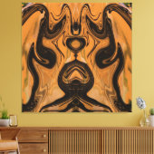 Toile Œuvre d'art unique en marbre abstrait marron liqué (Insitu(Salon))