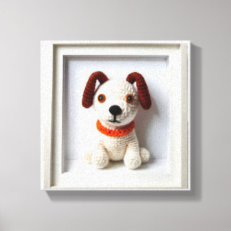 Toile Œuvre d'art Wonder Wall Crochet Pup loyal