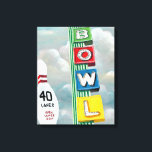 Toile Oeuvre de Bowling Alley<br><div class="desc">Bowling Alley Artiste : Naomi McCavitt</div>