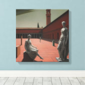 Toile Oeuvre de ton rouge métaphysique avec statues anci (Insitu (Plancher de Bois))