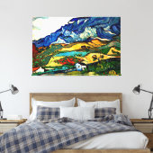 Toile OEuvre de Vincent van Gogh, Les Alpilles (Insitu(Chambre))