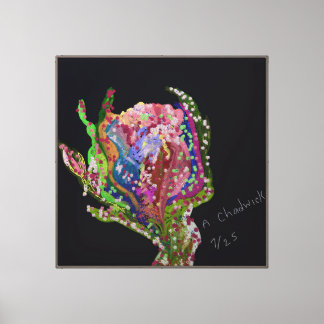 Toile Oeuvre d'impression florale