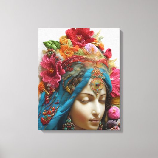 Toile Oeuvre féminine Divine Colorée (Recto)