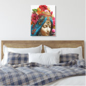 Toile Oeuvre féminine Divine Colorée (Insitu(Chambre))
