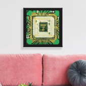 Toile OEuvre murale de puces d'ordinateur (Insitu(Salon))
