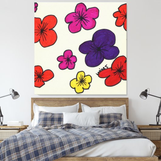 Toile OEuvre murale florale (Insitu(Chambre))