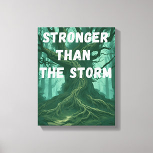 Toile OEuvre murale motivationnelle - Plus forte que la