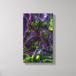 Toile Œuvre murale Neon Zombie Gobelin – Mutant d'horreu