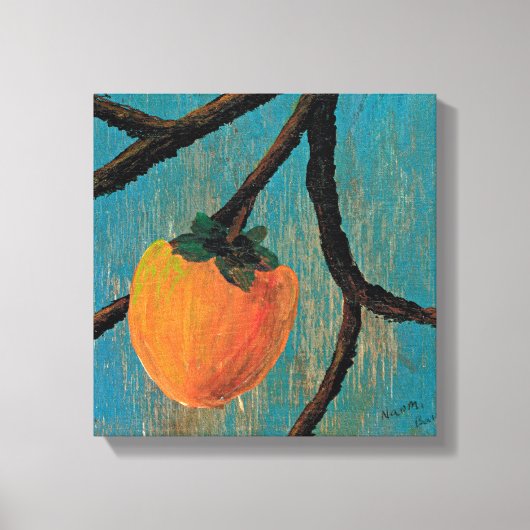 Toile OEuvre murale Persimmon sur la branche (Recto)