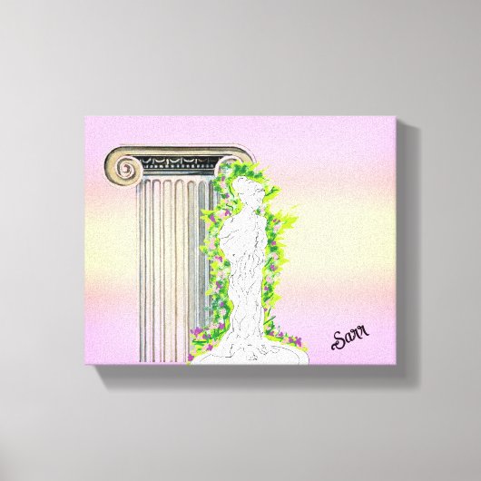 Toile OEuvre murale : Statue d'une déesse. (Recto)