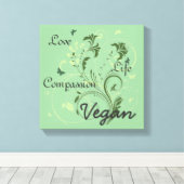 Toile OEuvre murale végétale (Insitu (Plancher de Bois))