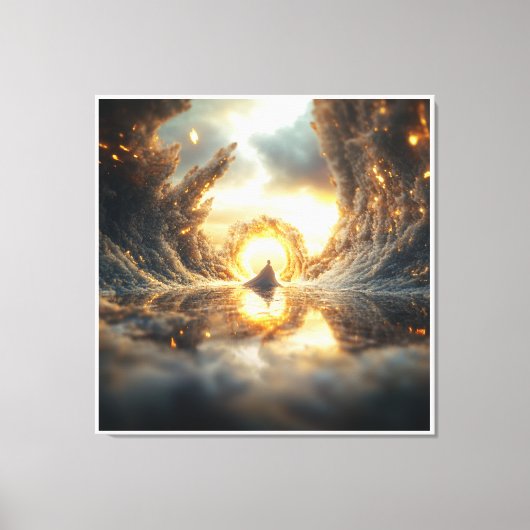 Toile OEuvre numérique futuriste pour espaces modernes (Recto)