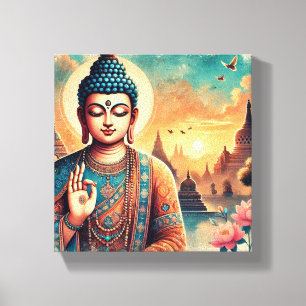Toile OEuvre spirituelle Gautam buddha