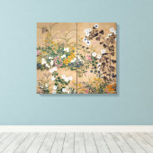 Toile Ogata Korin Flowering Plants à Autumn (Insitu (Plancher de Bois))
