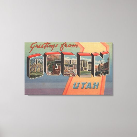 Toile Ogden, UtahGrandes lettres ScènesOgden, UT (Recto)