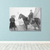 Toile Oglala Chef "Ours rocheux" avec blanc (Insitu (Plancher de Bois))