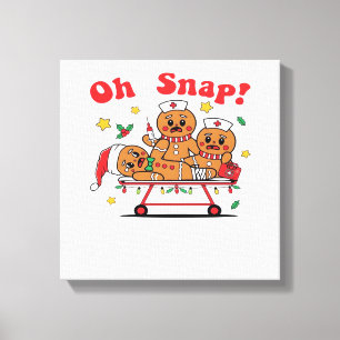 Toile Oh Snap Infirmière École Pain d'Épices Noël Classi