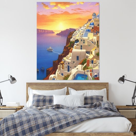 Toile Oia, Santorin, Grèce Art (Insitu(Chambre))