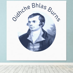Toile Oidhche Bhlas Burns Bleu Gaélique