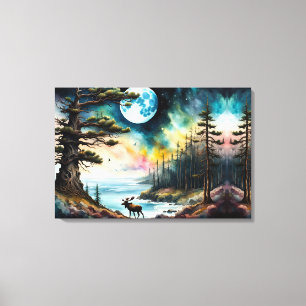 Toile Oie d'Alaska dans les eaux au bord du bois