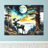 Toile Oie d'Alaska sous le clair de lune (Insitu (Plancher de Bois))