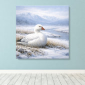 Toile Oie des neiges faune hiver (Insitu (Plancher de Bois))