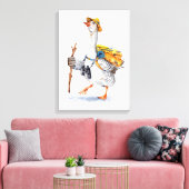 Toile Oie randonnée avec sac à dos et jumelles (Insitu(Salon))