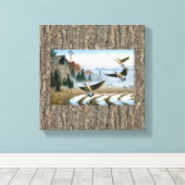 Toile Oies Dans Le Champ Agricole (Insitu (Plancher de Bois))