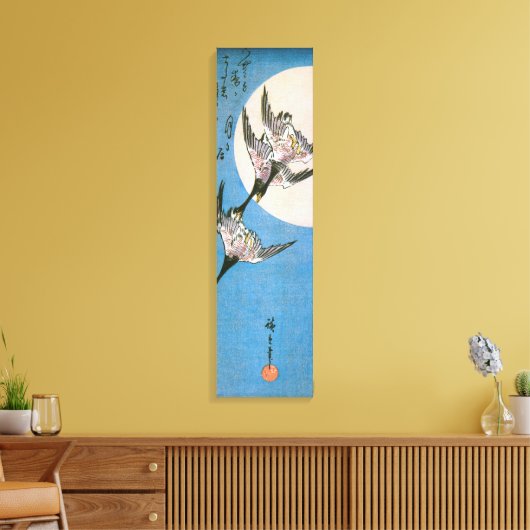 Toile Oies Sauvages Flânant Vers Le Bas À Travers La Lun (Insitu(Salon))