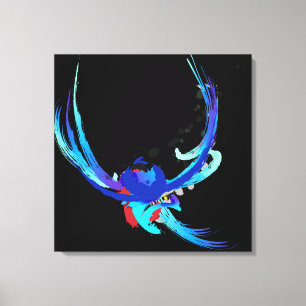Toile Oiseau Abstrait de peinture en vol