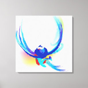 Toile Oiseau Abstrait de peinture en vol