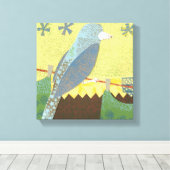 Toile Oiseau coloré sur fil (Insitu (Plancher de Bois))