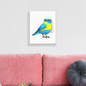 Toile Oiseau comme mariée avec couronne de fleurs (Insitu(Salon))