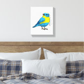 Toile Oiseau comme mariée avec couronne de fleurs (Insitu(Chambre))
