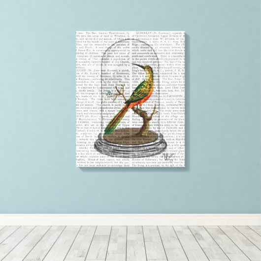 Toile Oiseau Dans Bell Jar (Insitu (Plancher de Bois))