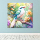 Toile Oiseau de fantaisie à aile de sarcelle iridescente (Insitu (Plancher de Bois))