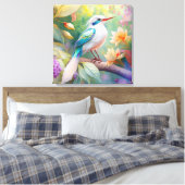 Toile Oiseau de fantaisie à aile de sarcelle iridescente (Insitu(Chambre))