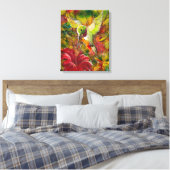 Toile Oiseau de mer avec hibiscus rouge (Insitu(Chambre))