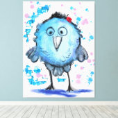 Toile Oiseau drôle - Aquarelle (Insitu (Plancher de Bois))