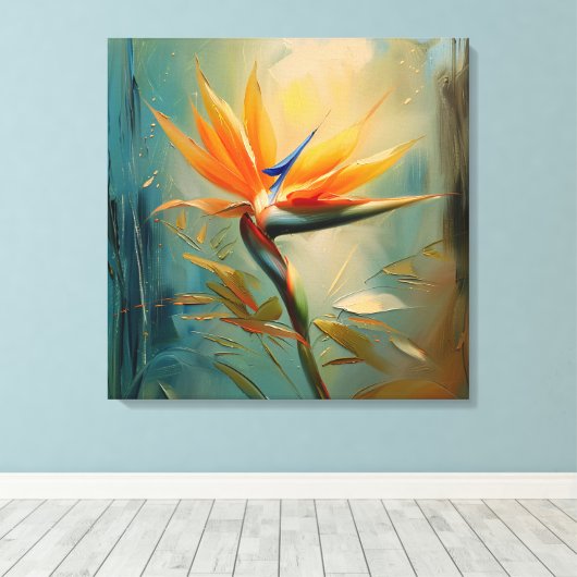 Toile Oiseau du Paradis Plante tropical (Insitu (Plancher de Bois))