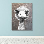 Toile Oiseau en colère (Insitu (Plancher de Bois))