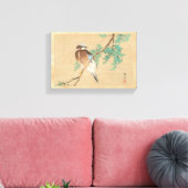 Toile Oiseau et Fleur, Jay Eurasien et Arborvit chinois (Insitu(Salon))