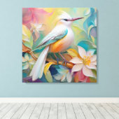 Toile Oiseau Fantastique à Dos Doré Touffu (Insitu (Plancher de Bois))