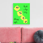 Toile Oiseau jaune vert bébé (Insitu(Salon))