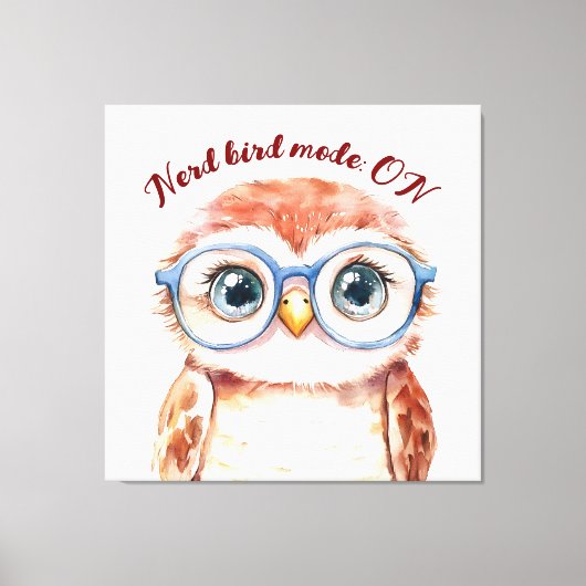 Toile Oiseau Nerd geek (Recto)