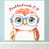 Toile Oiseau Nerd geek (Insitu (Plancher de Bois))