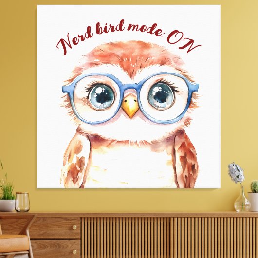 Toile Oiseau Nerd geek (Insitu(Salon))