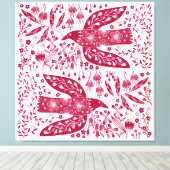 Toile Oiseau rouge (Insitu (Plancher de Bois))