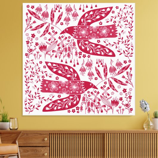 Toile Oiseau rouge (Insitu(Salon))